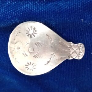 Hot Air Balloon Sterling Silver Pin Vintage Native American